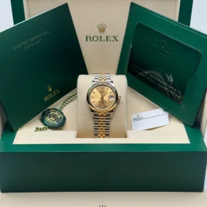 RLX Datejust m278243-0013/0014 31mm Champagne Dial Yellow Rolesor Oyster Watch