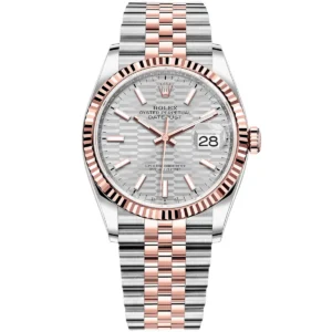 RLX Datejust 36mm 126231 Silver Fluted Motif Dial Jubilee Bracelet