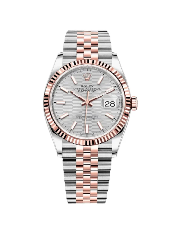 RLX Datejust 36mm 126231 Silver Fluted Motif Dial Jubilee Bracelet