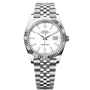 RLX Datejust 41mm White Index Oyster Stainless Steel Men’s Watch - 126334