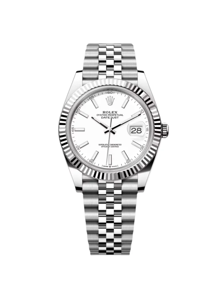 RLX Datejust 41mm White Index Oyster Stainless Steel Men’s Watch - 126334