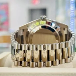 RLX Day-Date "President" 40mm White Gold Black Index Dial - 228239
