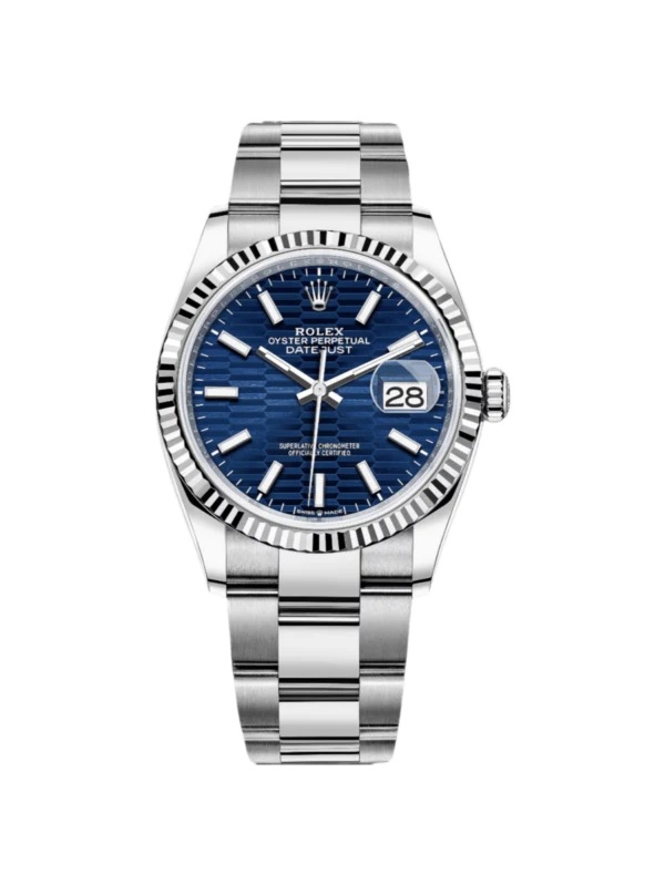 RLX Datejust 36mm 126234 Blue Fluted Motif Dial Jubilee Bracelet