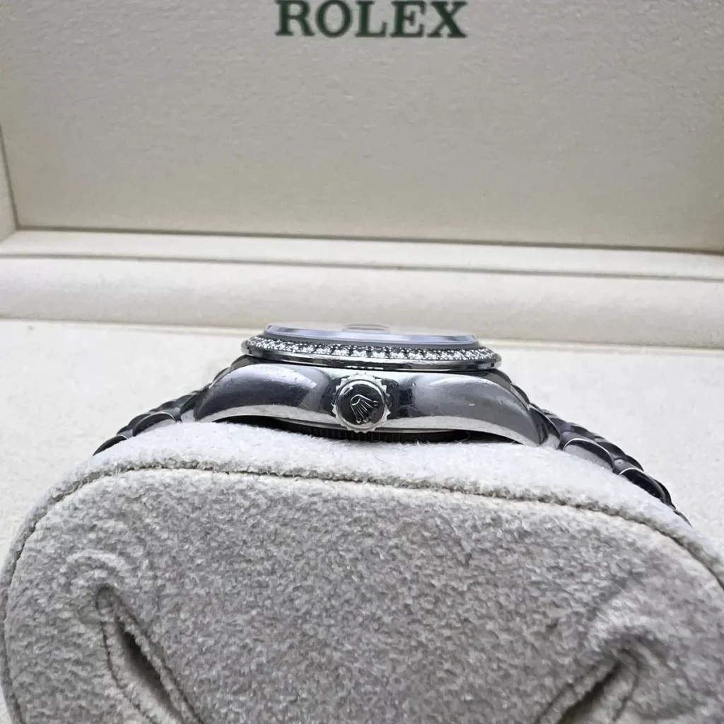 RLX Lady-Datejust 31mm 279384RBR Silver Diamond Dial & Diamond Bezel, Stainless Steel Jubilee Bracelet Women's Watch