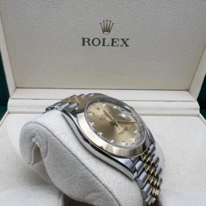 RLX Datejust 41mm 126303 Champagne Diamond Jubilee Steel and Yellow Gold Mens Watch