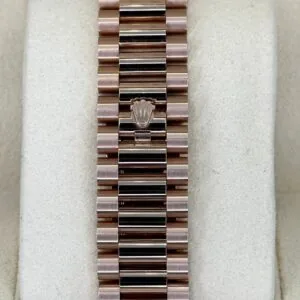 RLX Day-Date "President" 40mm Everose Gold White Roman Dial - 228235