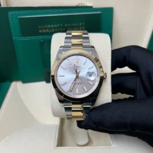 RLX Datejust 41mm 126303 Silver Index Oyster Steel and Yellow Gold Mens Watch