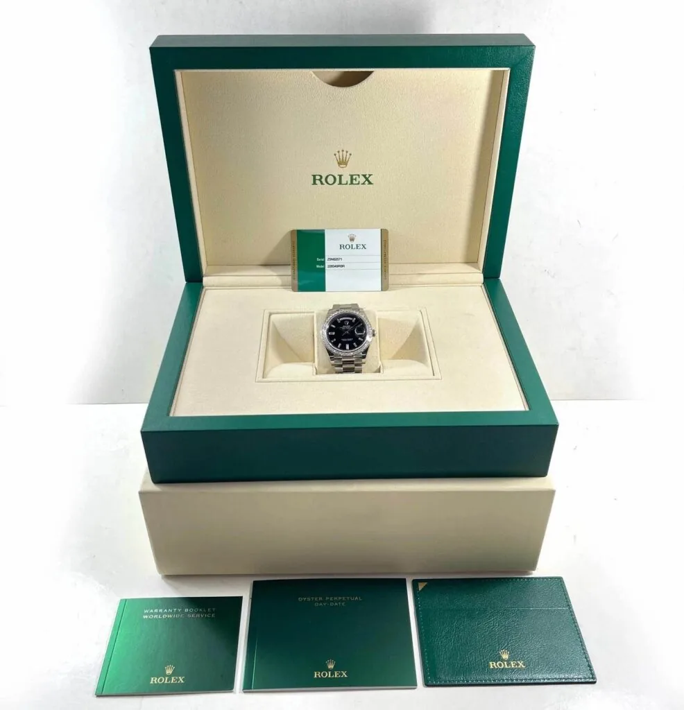 RLX Day-Date 40mm 228349RBR-0003 Bright Black Dial President Bracelet