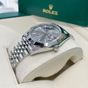 RLX Datejust 41mm 126300 Slate Index Jubilee Stainless Steel Watch