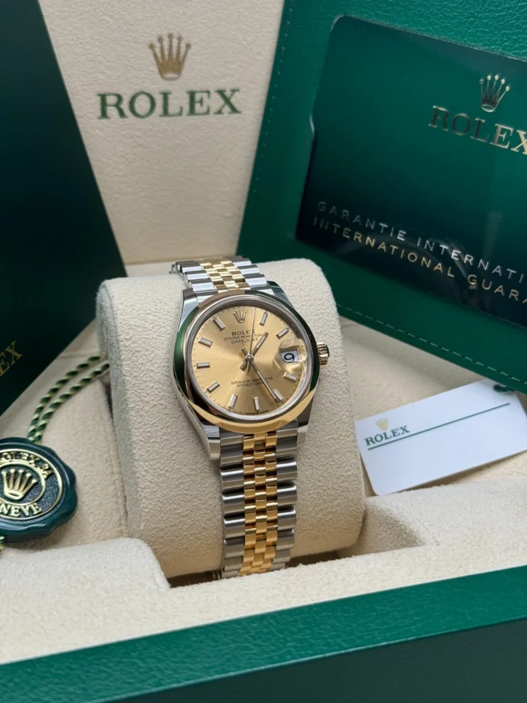 RLX Datejust m278243-0013/0014 31mm Champagne Dial Yellow Rolesor Oyster Watch