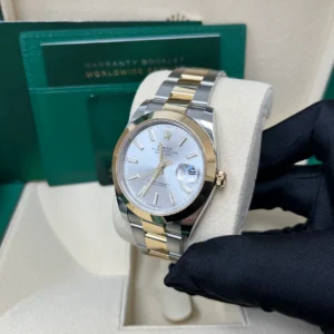 RLX Datejust 41mm 126303 Silver Index Oyster Steel and Yellow Gold Mens Watch