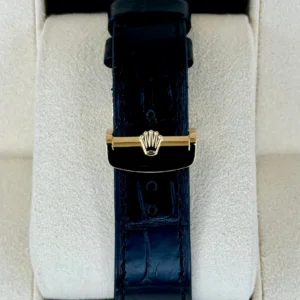 Rolex 1908 Yellow Gold Black Dial Black Alligator Strap - 52508-0002