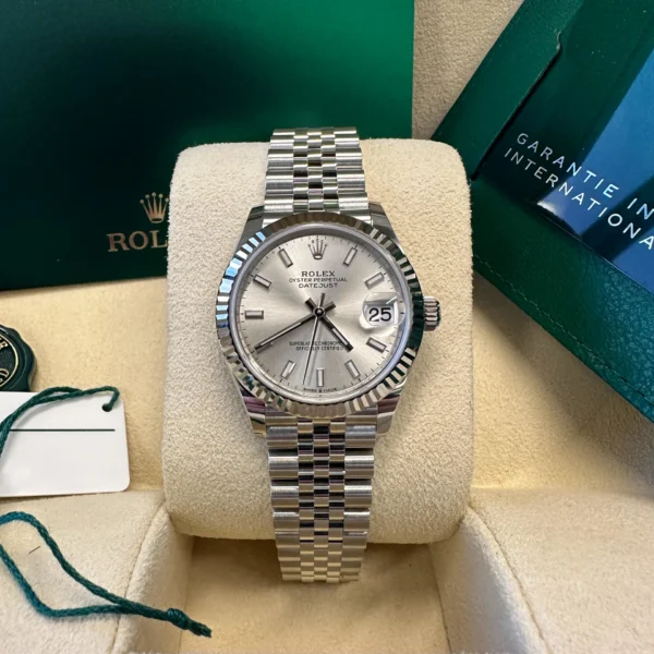 RLX Datejust m278274-0011/0012 Silver Dial 31mm Fluted Bezel Oyster Bracelet