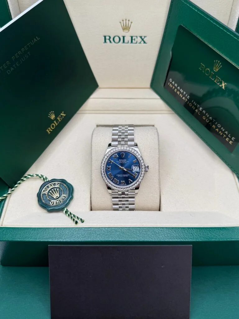 RLX Datejust m278384RBR-0037/0038 Bright Blue 31mm Dial Oyster Watch