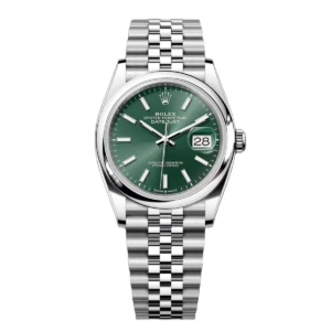 RLX Datejust 36mm 126200 Mint Green Dial Stainless Steel Oyster Bracelet Watch