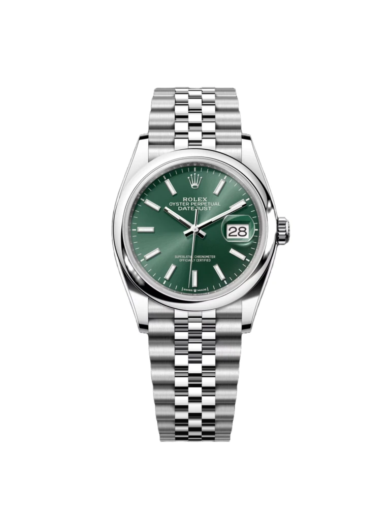 RLX Datejust 36mm 126200 Mint Green Dial Stainless Steel Oyster Bracelet Watch