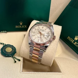 RLX Datejust 36mm 126231 Silver Palm Motif Dial Oyster Bracelet