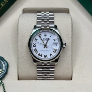 RLX Datejust m278240-0003/0004 31mm White Roman Domed Bezel Oyster Oystersteel