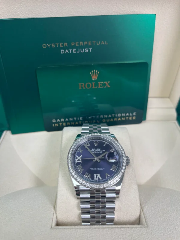 RLX Datejust 36mm 126284 Aubergine Dial Jubilee Bracelet