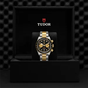 TUDOR Black Bay S&G 41mm Black/Gold Dial Men's Chronograph Bracelet Watch M79363N-0001