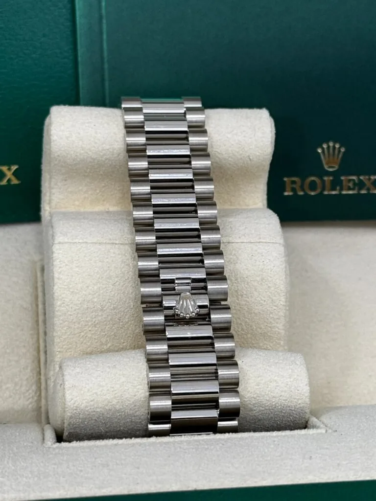 RLX Day-Date "President" 40mm Platinum Blue Roman Ombre Dial - 228236