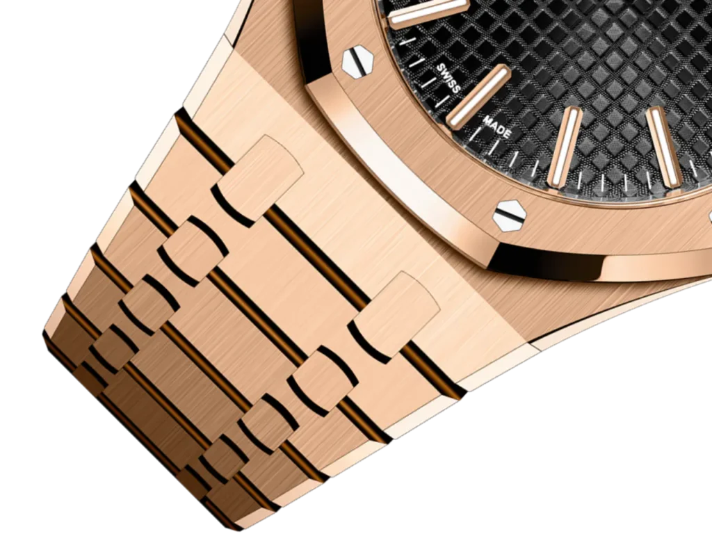 A&P ROYAL OAK Pink Gold Black Dial 41mm