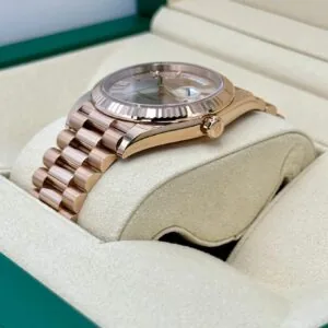 RLX Day-Date "President" 40mm Everose Gold Sundust Roman Dial - 228235