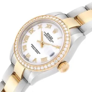 RLX Lady-Datejust 31mm 279383RBR White Roman Dial Yellow Rolesor Oyster Bracelet