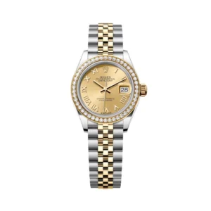 RLX Lady-Datejust 31mm 279383RBR Champagne Roman Dial Yellow Rolesor Oyster Bracelet