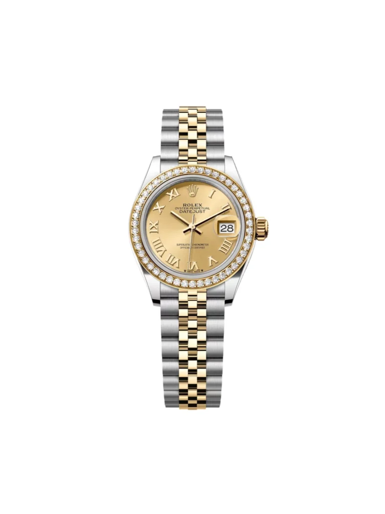 RLX Lady-Datejust 31mm 279383RBR Champagne Roman Dial Yellow Rolesor Oyster Bracelet