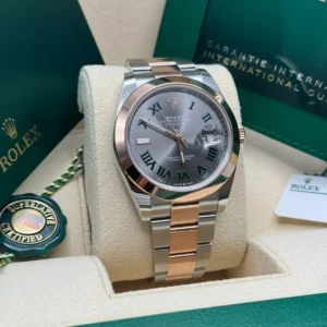 RLX Datejust 41mm 126301 Sundust Slate Roman Dial Oyster Bracelet