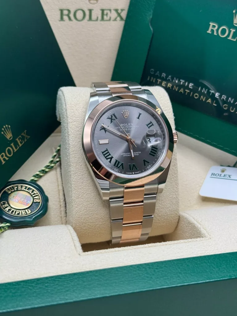 RLX Datejust 41mm 126301 Sundust Slate Roman Dial Oyster Bracelet