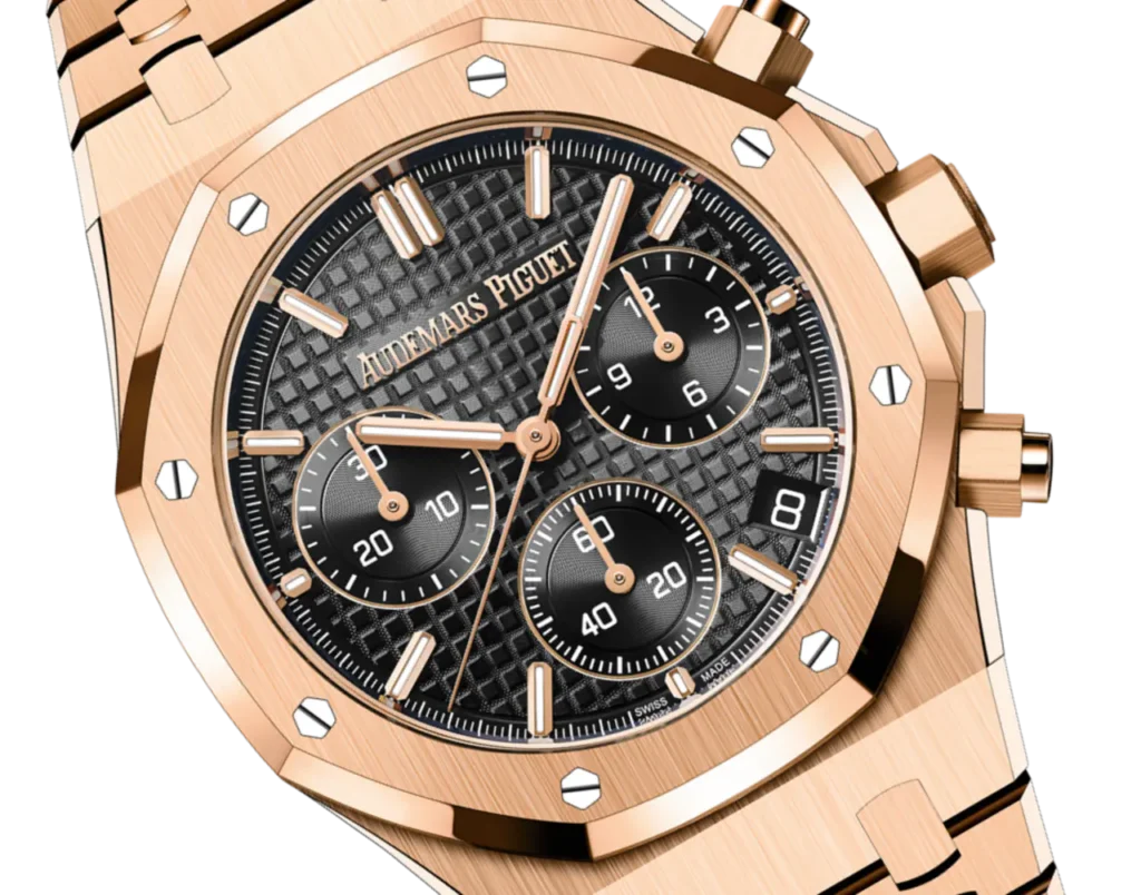 A&P ROYAL OAK Pink Gold Black Dial CHRONOGRAPH 41mm