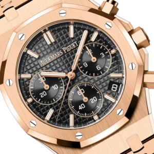 A&P ROYAL OAK Pink Gold Black Dial CHRONOGRAPH 41mm