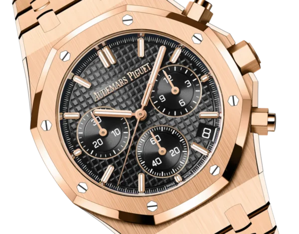 A&P ROYAL OAK Pink Gold Black Dial CHRONOGRAPH 41mm