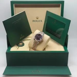 RLX Lady-Datejust 31mm 279381RBR Aubergine Diamond Dial Oyster Bracelet