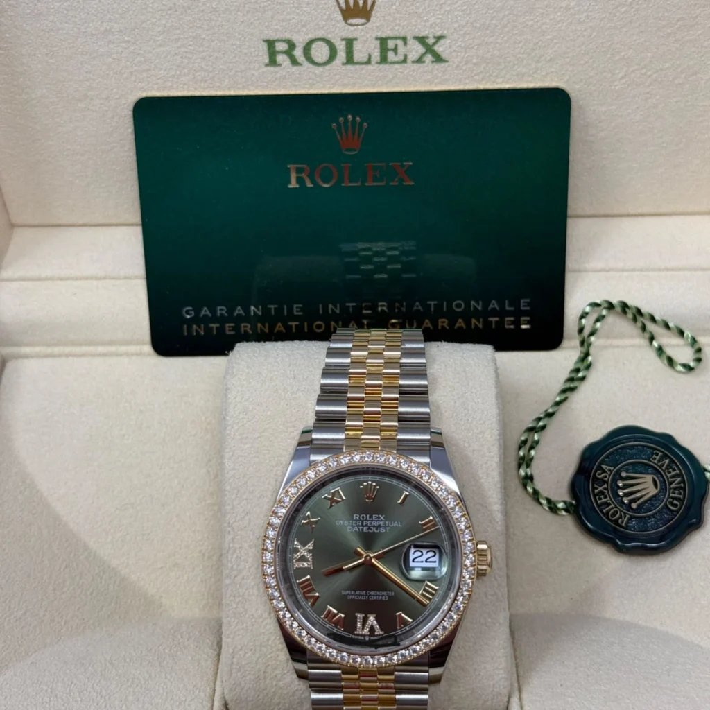 RLX Datejust 36mm 126283 Olive Green Dial Jubilee Bracelet Watch