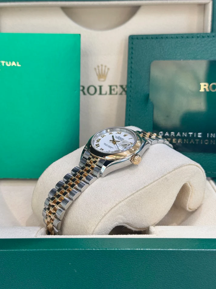 RLX Lady-Datejust 31mm 279163 White Roman Dial Oyster Bracelet