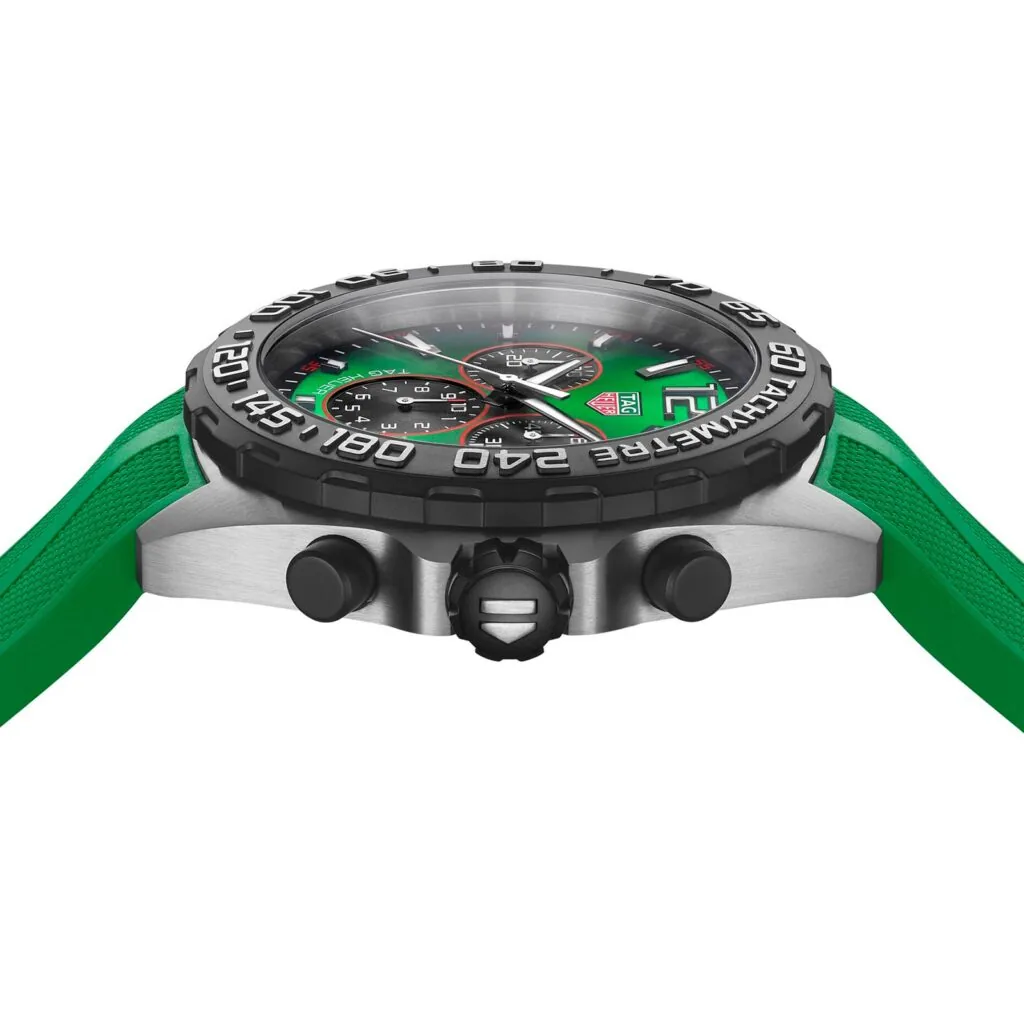 TAG Heuer Formula 1 Quartz Chronograph 200M 43mm Mens Watch Green Rubber CAZ101AP.FT8056