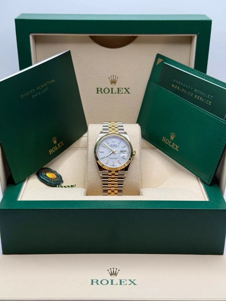 RLX Datejust 36mm 126233 White Index Dial Two-Tone Jubilee Bracelet Watch