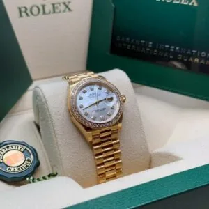 RLX Lady-Datejust 31mm 279138RBR White Mother-of-Pearl Dial President Bracelet Watch