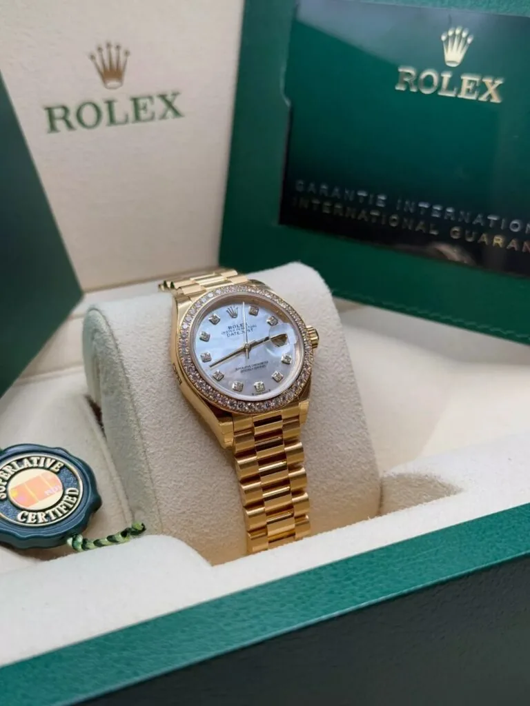 RLX Lady-Datejust 31mm 279138RBR White Mother-of-Pearl Dial President Bracelet Watch