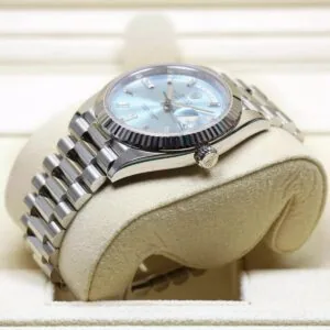RLX Day-Date "President" 40mm Platinum Ice Blue Baguette Dial - 228236