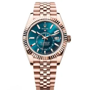RLX Sky-Dweller 42mm 336935-0001/0005 Rose Gold Blue Dial Oyster