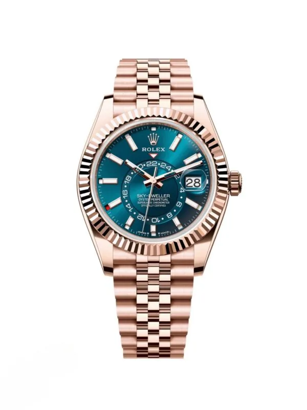 RLX Sky-Dweller 42mm 336935-0001/0005 Rose Gold Blue Dial Oyster