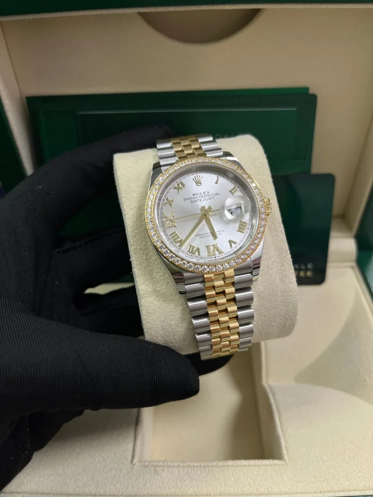 RLX Datejust 36mm 126283 Silver Dial Diamond Bezel Jubilee Bracelet Watch