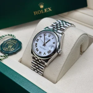 RLX Datejust m278240-0003/0004 31mm White Roman Domed Bezel Oyster Oystersteel