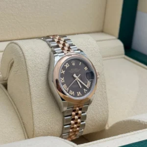 RLX Lady-Datejust 31mm 279161 Chocolate Roman Dial, Two Tone Stainless Steel & 18K Rose Gold Oyster Bracelet Women's Watch