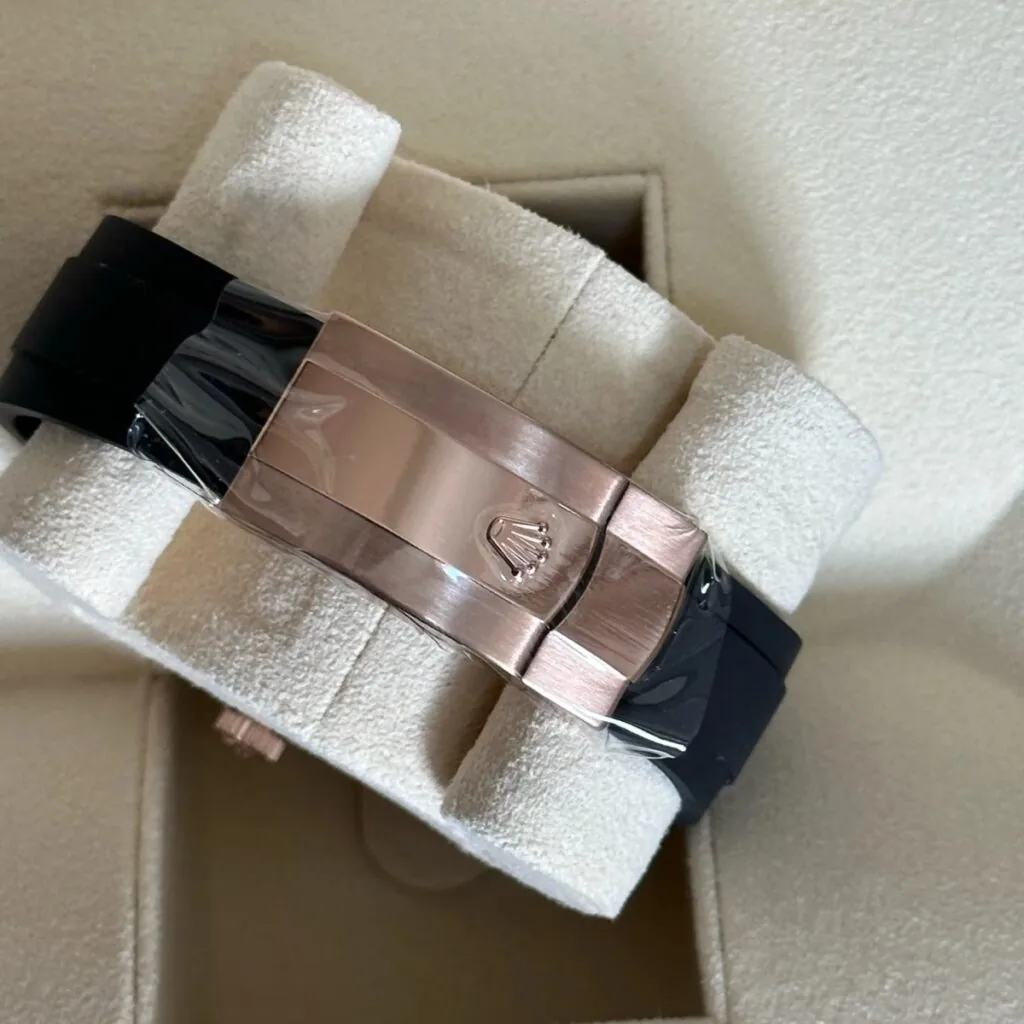 RLX Sky-Dweller 42mm Rose Gold Chocolate Dial Oysterflex - 336235