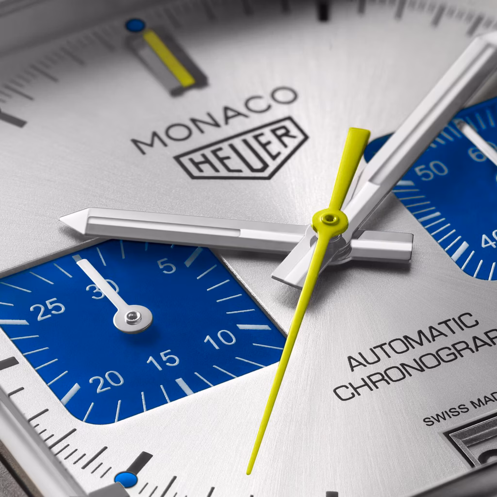 TAG Heuer Monaco Chronograph Racing Blue Limited Edition 39mm Mens Watch Silver CAW218C.FC6548